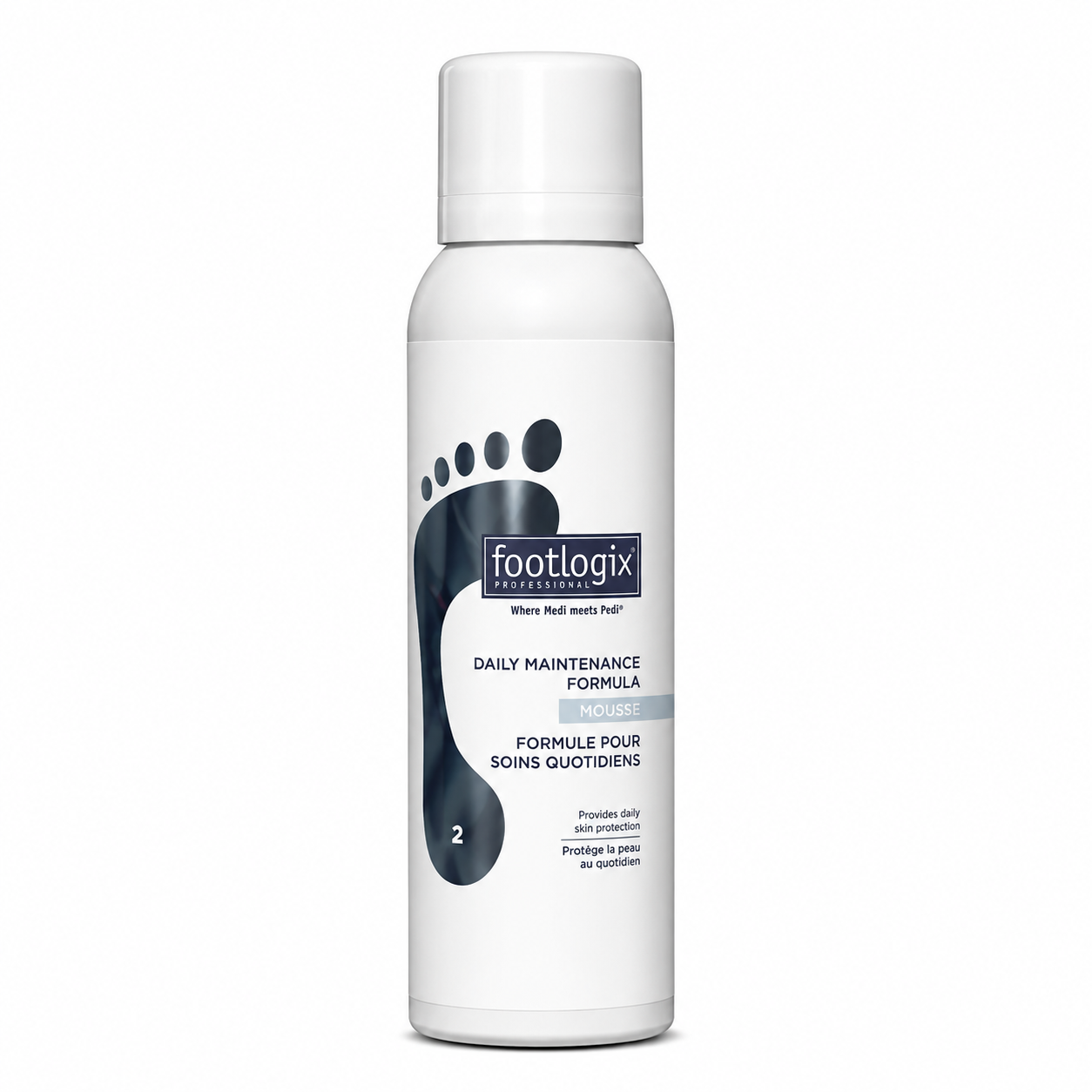 FLXN2R FOOTLOGIX DAILY MAINTENANCE MOUSSE DE SOIN QUOTIDIEN 125 ML N2 FOOTLOGIX DAILY MAINTENANCE /MOUSSE DE SOIN QUOTIDIEN/125 ML N°2 – Image 1