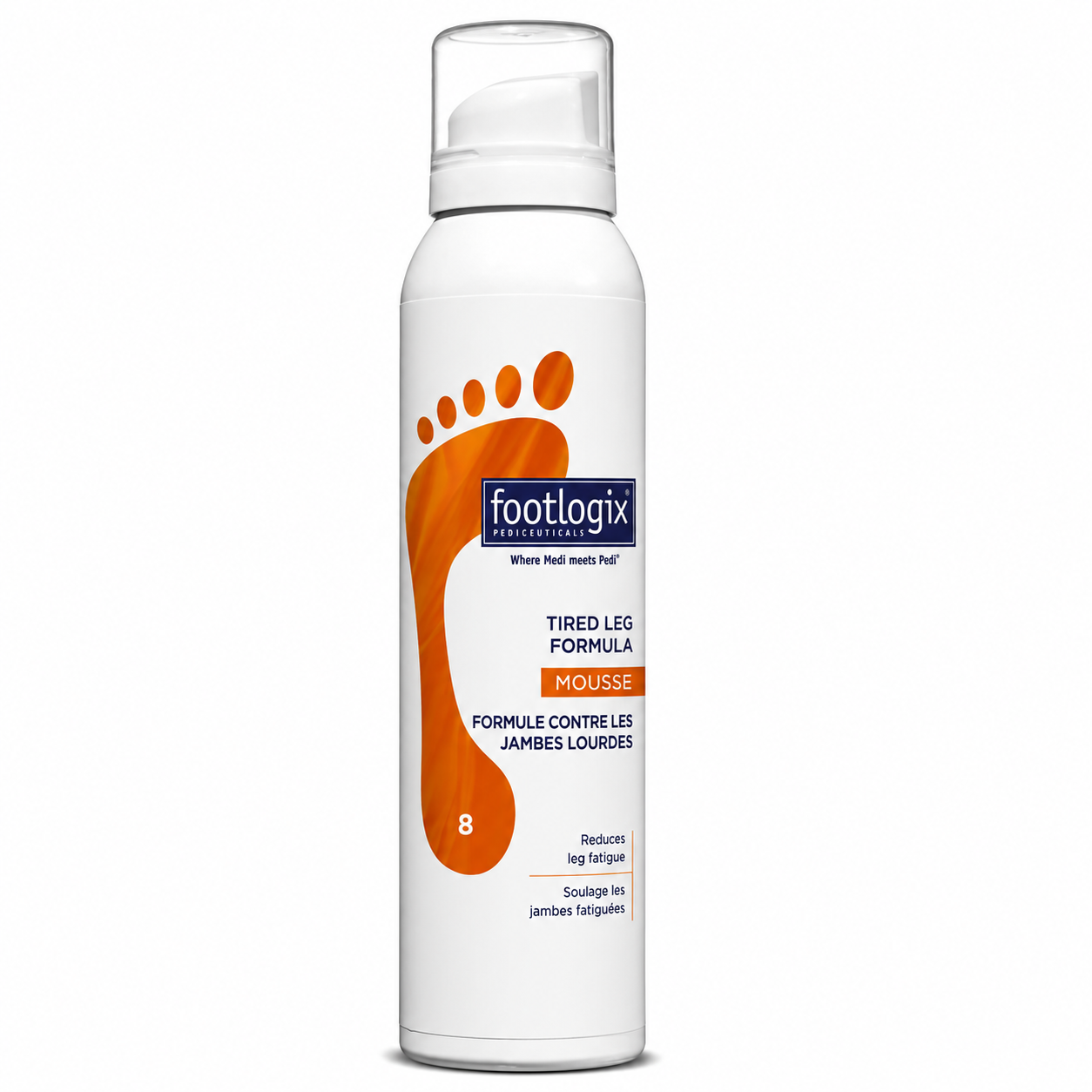 FLXN8R FOOTLOGIX TIRED LEG MOUSSE POUR LES JAMBES LOURDES 125 ML N8 FOOTLOGIX TIRED LEG/MOUSSE POUR LES JAMBES LOURDES/125 ML N°8 – Image 1