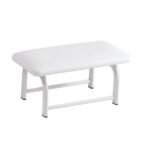 MARCHE PIEDS UNE MARCHE BLANC  REVETEMENT PVC BLANC