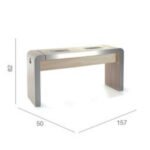 TABLE MANUCURE COUTURE 2 POSTES SANS RANGEMENT (H82*L157-l50)+ COUL